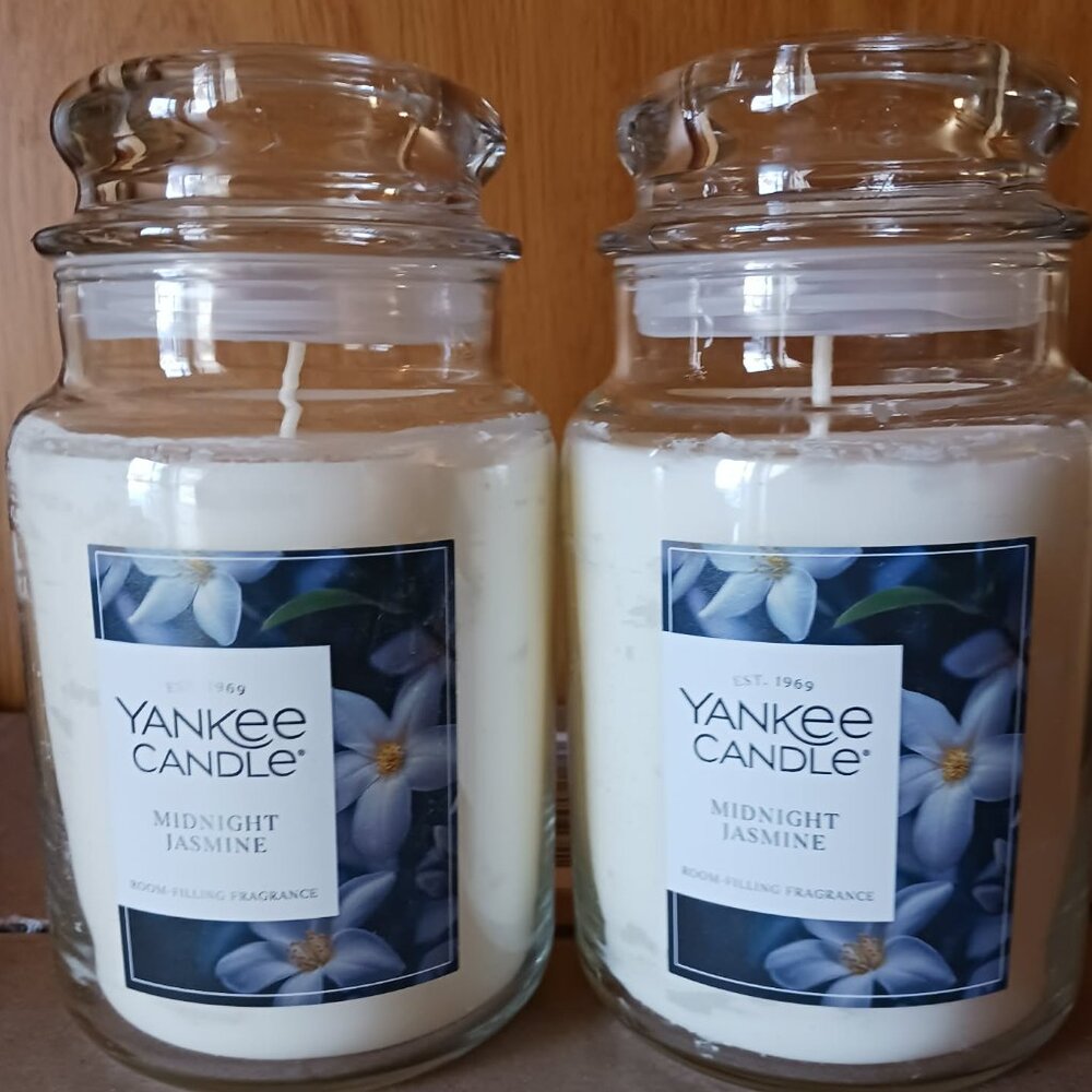 Yankee Candle Midnight Jasmine Large Jar Candles 22oz 2 JARS NEW